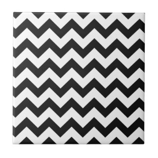 Trendy Black & White Chevron Pattern Tegeltje