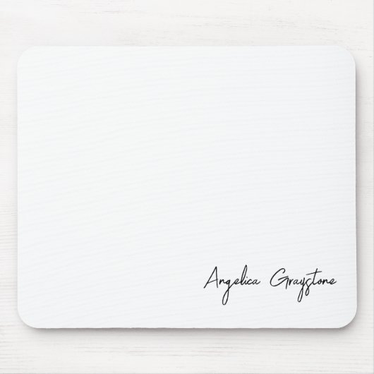 Trendy Black & White, gepersonaliseerde naam Muismat (Voorkant)