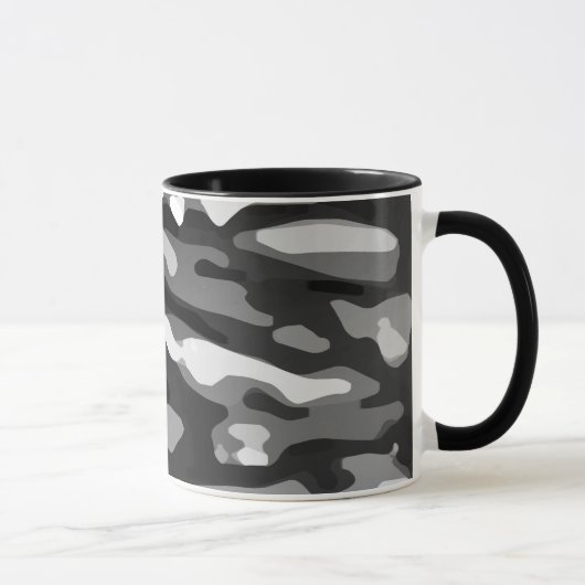Trendy Black White Grey Abstract Pattern Mok (Rechts)