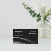 Trendy Black White Grey Pattern Visitekaartje (Staand voorkant)