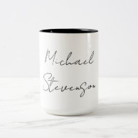 Trendy Black White Handwrite minimalist