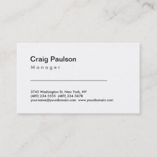 Trendy Black White Manager Visitekaartje