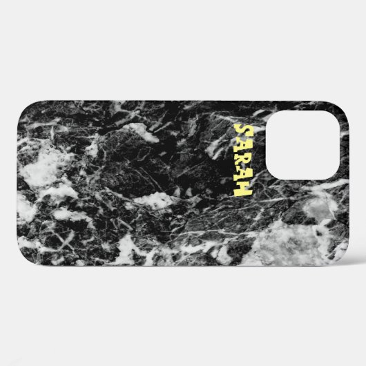 Trendy Black White Marble Case-Mate iPhone Case (Achterkant (horizontaal))