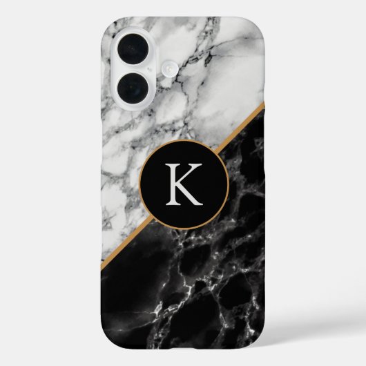 Trendy Black & White Marble Stone - Persoonlijk Case-Mate iPhone Case (Achterkant)