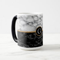 Trendy Black & White Marble Stone Voeg je brief to