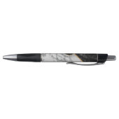Trendy Black & White Marble Stone - Voeg uw brief  Pen (Bodem)
