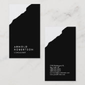 Trendy Black White Modern Visitekaartje (Voorkant / Achterkant)