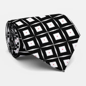Trendy Black & White op Art Geometric Pattern Stropdas (Opgerold)