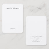 Trendy Black White Plain Creative Minimalist Visitekaartje (Voorkant / Achterkant)