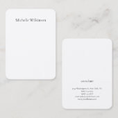 Trendy Black White Plain Creative Minimalist Visitekaartje (Voorkant / Achterkant)