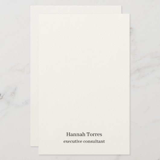 Trendy Black & White Plain Creative Modern Briefpapier (Voorkant / Achterkant)