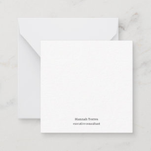 Trendy Black & White Plain Creative Modern Notitiekaartje