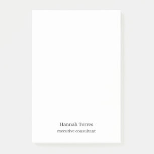 Trendy Black & White Plain Creative Modern Post-it® Notes