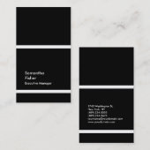 Trendy Black White Professional Modern Visitekaartje (Voorkant / Achterkant)