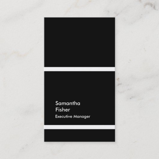 Trendy Black White Professional Modern Visitekaartje (Voorkant)
