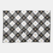 Trendy Black White Pset Pattern Theedoek (Horizontaal)
