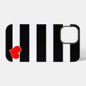 Trendy Black & White Striped iPhone Hoesje (Achterkant horizontaal)