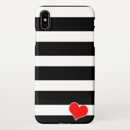 Trendy Black & White Striped iPhone XS Max Hoesje