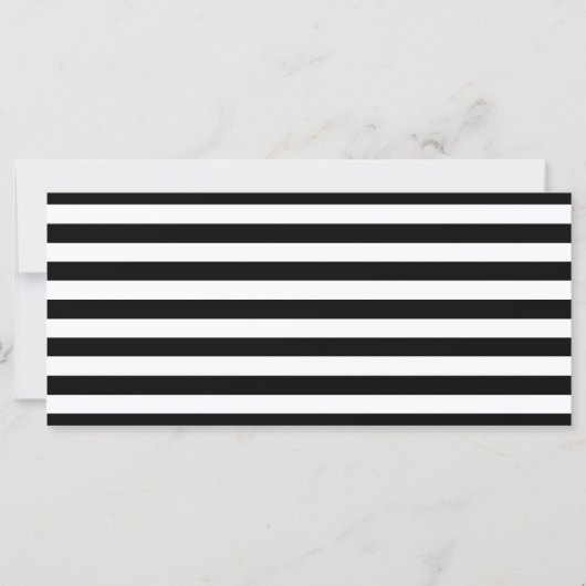 Trendy Black White Stripes Salon Gift Certificate (Achterkant)