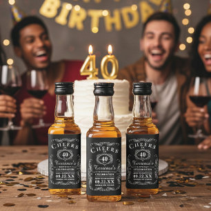 Trendy Black & White Typography Birthday Party Likeurfles Etiket