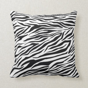 Trendy Black White Zebra Decorative Sierkussen