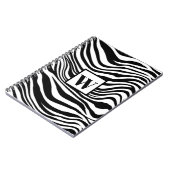 Trendy Black White Zebra print met afbeelding mono Notitieboek (Linkerzijde)
