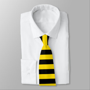 Trendy Black Yellow Striped Sjabloon Moderne afbee Stropdas