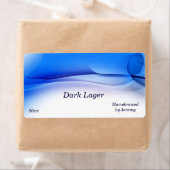 Trendy Blauw Bier Label (Insitu)