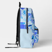 trendy blauw  Terug naar School Pattern Bedrukte Rugzak (Links)