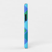 Trendy Blauwe en Groene Diamant Patroon Case-Mate iPhone Case (Achterkant/rechts)