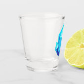 Trendy Blauwe Geode Edelsteen Kristallen Shot Glas (Links)