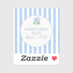 Trendy Blauwe Hortensia Bruidsdouche Sticker