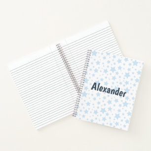 Trendy blauwe sterren notitieboek