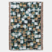 Trendy Blauwgroen Bruin Witte Pset Deken (Voorkant Verticaal)