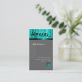 Trendy Blauwgroen grijs Visitekaartje "Abraxas" Afsprakenkaartje (Staand voorkant)