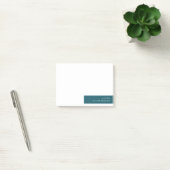 Trendy Blauwgroen Modern minimalistisch Stijlvol Post-it® Notes (Kantoor)