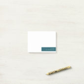 Trendy Blauwgroen Modern minimalistisch Stijlvol Post-it® Notes (Op bureau)