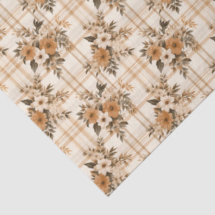 Trendy bloemboeketten en herfst Plaid Tissuepapier
