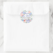 Trendy Bloemen Bewaar de datum Retouradres Labels (Tas)