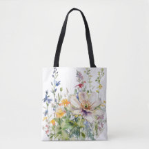 Trendy Bloemen Canvas tas
