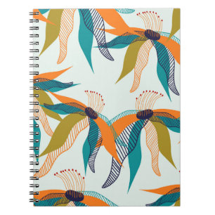 Trendy Bloemen: Hand getekend Scandinavisch. Notitieboek