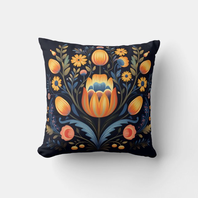 Trendy Bloemen Kussen (Voorkant)