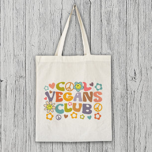 Trendy Bloemen Retro Vegan Club Tote Bag