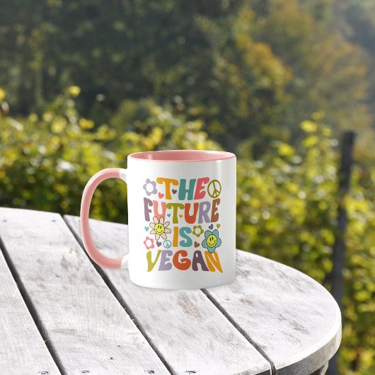 Trendy bloemen Retro Vegan Mok