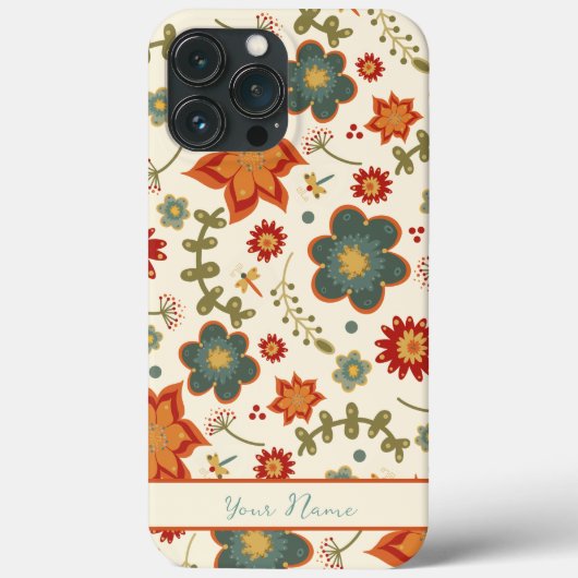 Trendy bloemmotief  naam Inspirivity Case-Mate iPhone Case (Achterkant)