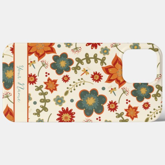 Trendy bloemmotief  naam Inspirivity Case-Mate iPhone Case (Achterkant (horizontaal))
