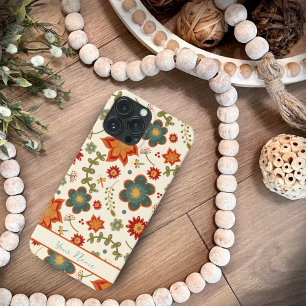 Trendy bloemmotief  naam Inspirivity iPhone 13 Pro Max Hoesje