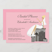 Trendy Blonde Bride Bridal Shower Kaart (Voorkant / Achterkant)