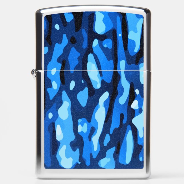 Trendy Blue Camo Abstract Pattern (Voorkant)
