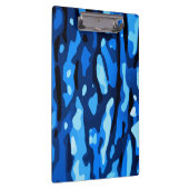 Trendy Blue Camo Abstract Pattern Klembord (Rechts)